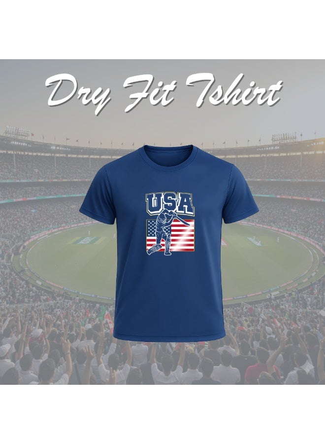 برينت شوب فور مي قميص رياضي لمنتخب الولايات المتحدة للكريكيت للرجال - قميص بأكمام قصيرة بتصميم رياضي مناسب للتدريب والتمارين والارتداء اليومي. - Image 2